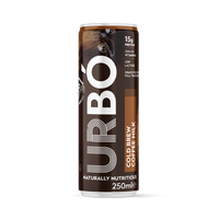 A can of URBÓ Protein Cold Brew Coffee Flavour Ingredients and nutrition information